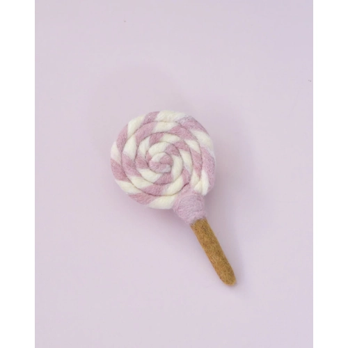 Felt Purple And White Swirls Lollipop