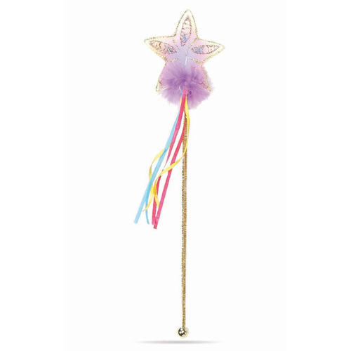 Multi Pastel And Gold Glitter Rainbow Wand
