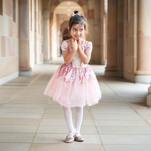 Dusty Rose Holiday Ballerina Dress Size 3-4