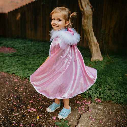 Pink Glitter Princess Cape Size 4-6