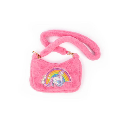 Pink Rainbow Cuddle Crossbody Purse Bag