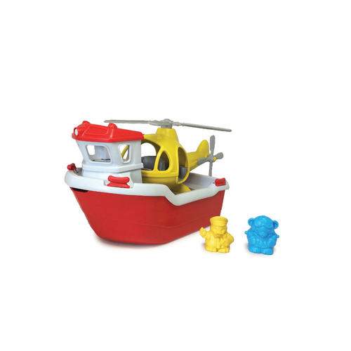 Green Toys - Rescue Boat & Helicopter Eco Toy