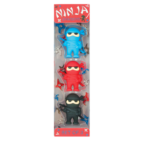 Ooly Ninja Erasers - 3 Pack