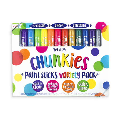 Ooly Chunkies Paint Sticks Variety Pack - 24 Colours