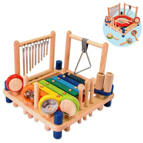 wooden musical activity centre