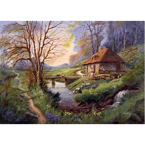 Falcon de luxe Cottage In The Woods 1000pc Jigsaw Puzzle
