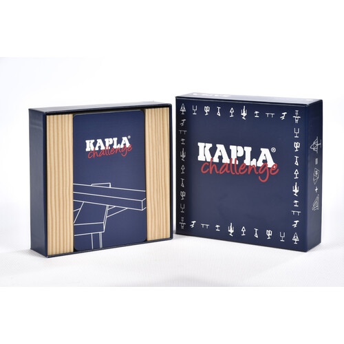 KAPLA Planks Challenge Box | 16pc Plain Plank Set & Challenge Cards