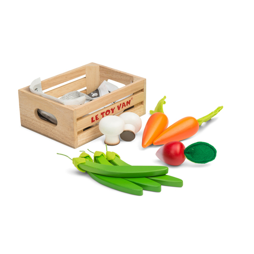 Le Toy Van Honeybake Vegetables Five-A-Day Market Crate