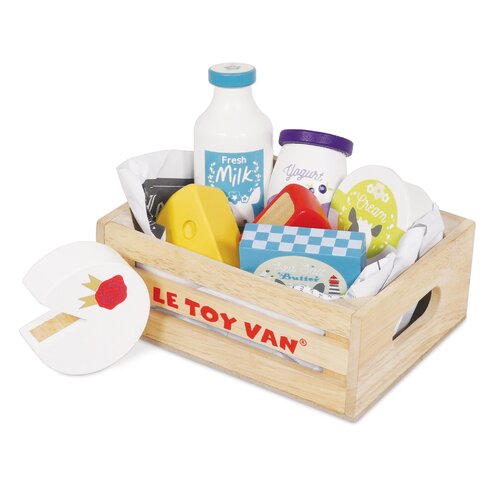 Le Toy Van Cheese & Diary Wooden Market Crate