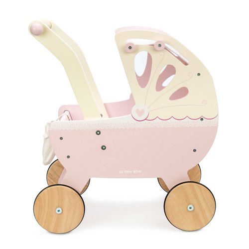 Le Toy Van Sweet Dreams Pram | Wooden Dolls Pram