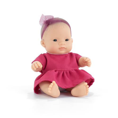 Miniland Doll - Asian Girl Baby Doll 21cm Dressed