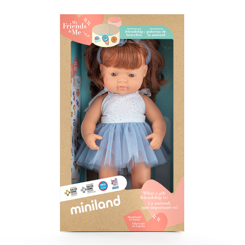 Miniland - My Friends & Me Baby Doll Redhead Girl 38Cm