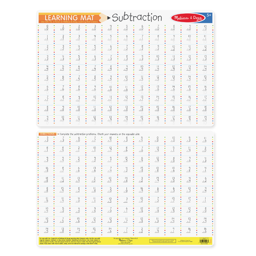 Melissa & Doug Write A Mat | Subtraction