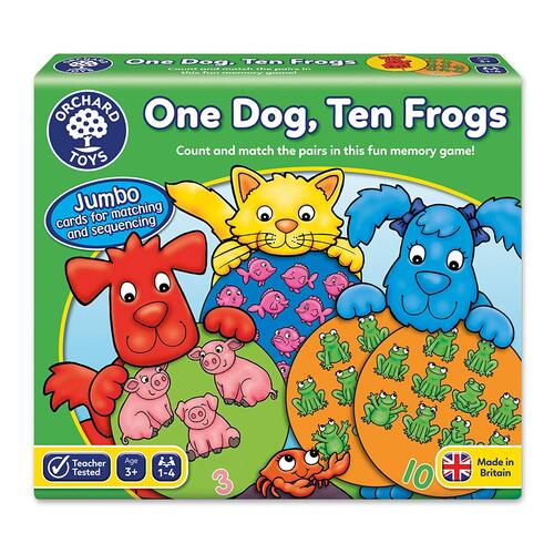 Orchard Toys - One Dog, Ten Frogs Game