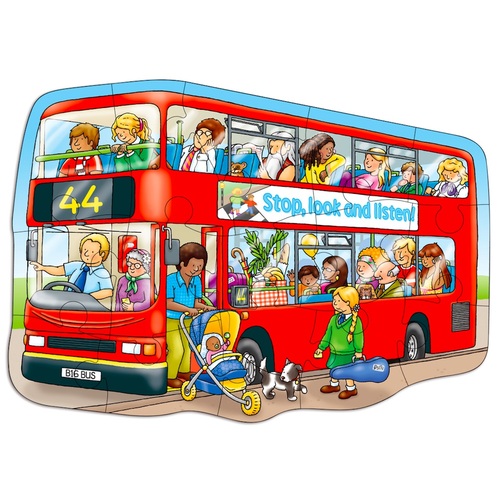 Orchard Toys - Big Red Bus Jigsaw Puzzle 15pc Floor Puzzle