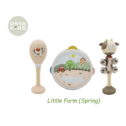 Onya Kids 3pcs Farm Music Set - Spring (Cow)