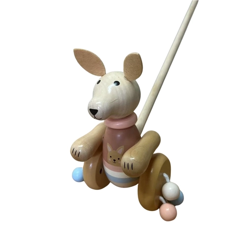 Wooden Push Along Toy - Kangaroo