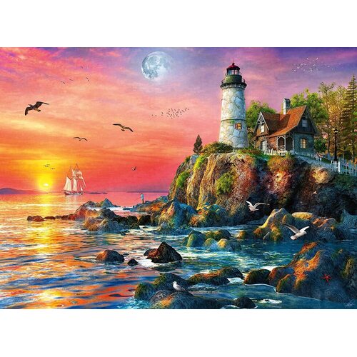 Ravensburger - Lighthouse at Sunset 500pc Jigsaw Puzzle