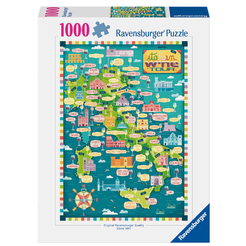 Ravensburger Map of Italian Wines Italy Jigsaw Puzzle 1000pc