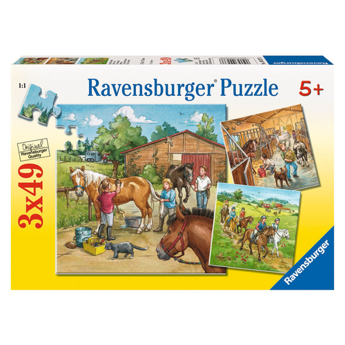 Ravensburger A Day with Horses Jigsaw Puzzle 3x49pc