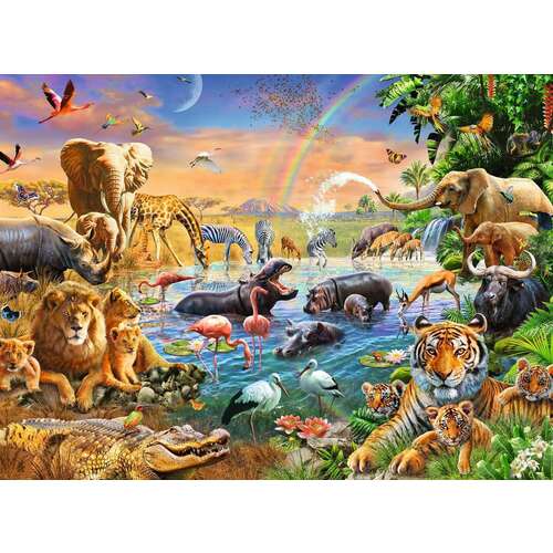 Ravensburger Savannah Jungle Waterhole Jigsaw Puzzle 100pc