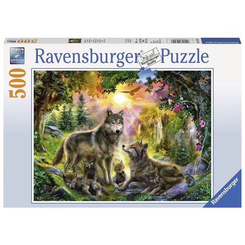 Ravensburger Wolf Family in the Sunshine Jigsaw Puzzle 500pc|Ravensburger Adult Jigsaw Puzzles Aust