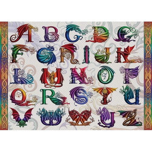 Ravensburger - Dragon Alphabet 1000pc Jigsaw Puzzle