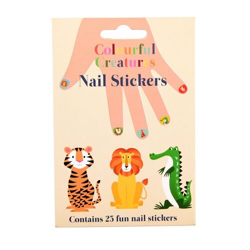 Colourful creatures - child nail stickers