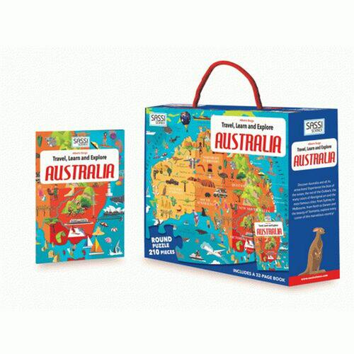 Sassi Junior | Travel, Learn & Explore Australia Jigsaw Puzzle 210pc