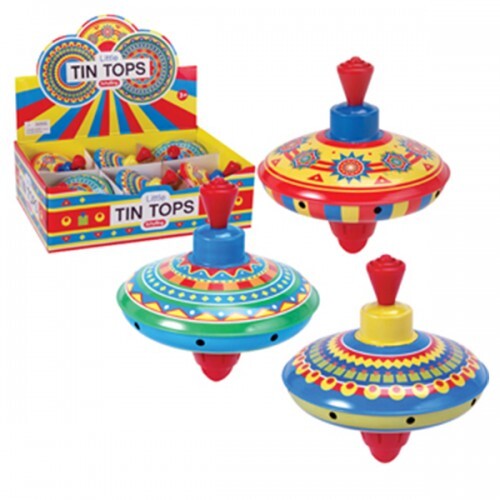 Mini Tin Spinning Tops