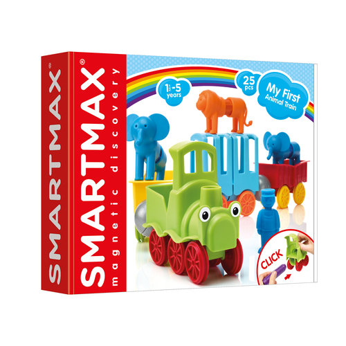 SmartMax My First Farm Animal Train | 25 Piece Magnetic Construction Kit