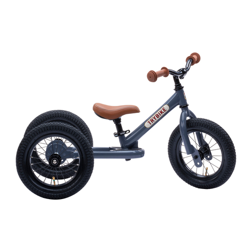 TryBike Steel Grey with Brown Seat & Grips (3 Wheel)