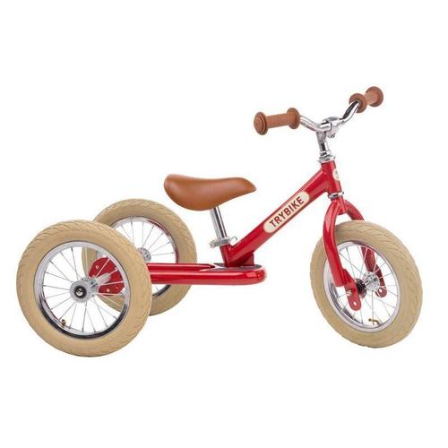 TryBike Steel 2in1 First Step First Ride | Vintage Red & Cream