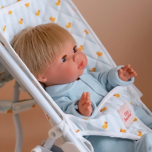 Tiny Harlow Folding Dolls Stroller - Blue Ducky 