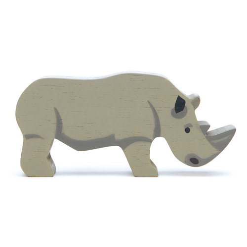 Tender Leaf Wooden Safari Animals | Rhino