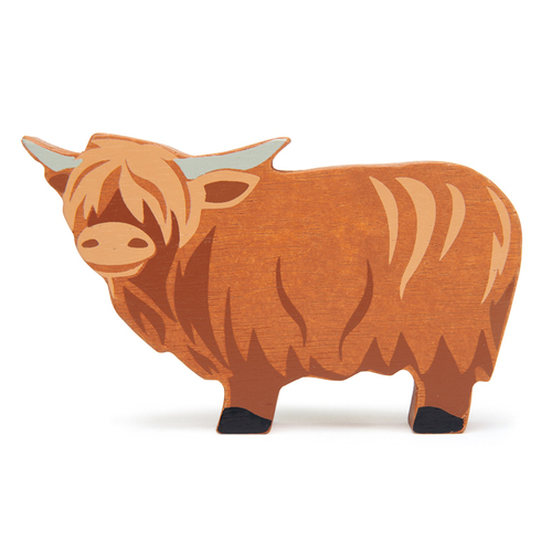 Tender Leaf Wooden Animals | Highland Cow