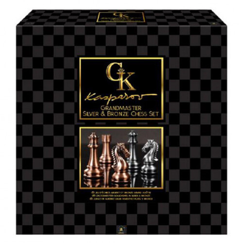 Kasparov Chess Set Grandmaster Silver & Bronze