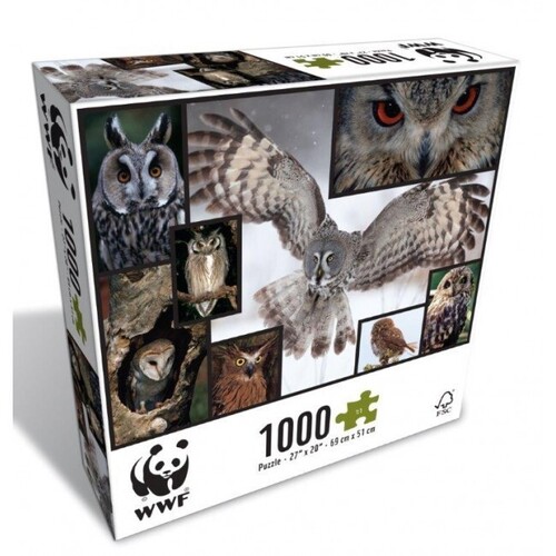 1000 Pieces Owls Bird Birds Jigsaw Puzzle Animal Welfare WWF Puzzle Owls 